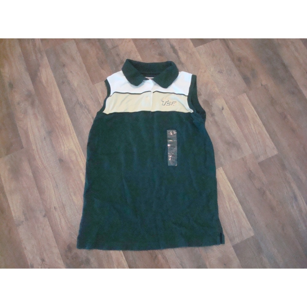USF BULLS GOLF TENNIS POLO WOMENS SMALL SHIRT 00S Y2K DEADSTOCK VINTAGE ST4